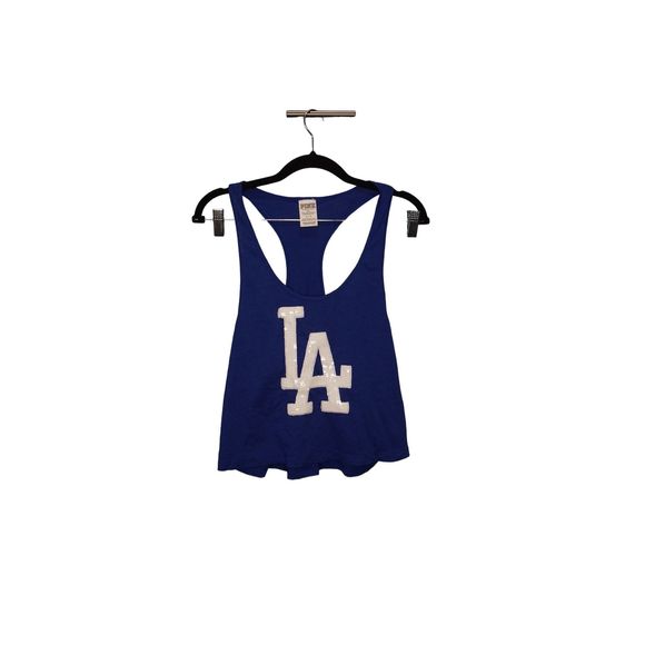 PINK Victoria's Secret Tops - Victoria Secrets LA Dodgers Small Sequin tank Baseball Summer Pink